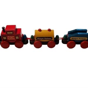 Vintage Wooden Train The Montgomery Schoolhouse Inc. Vermont EUC